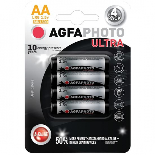 Baterie alkalická AA AgfaPhoto Ultra 4 ks