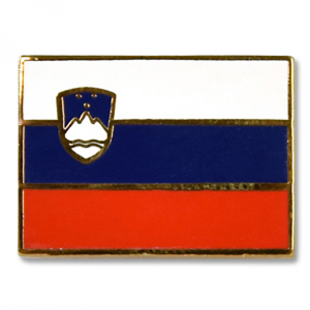 Odznak (pins) 18mm vlajka Slovinsko - barevný