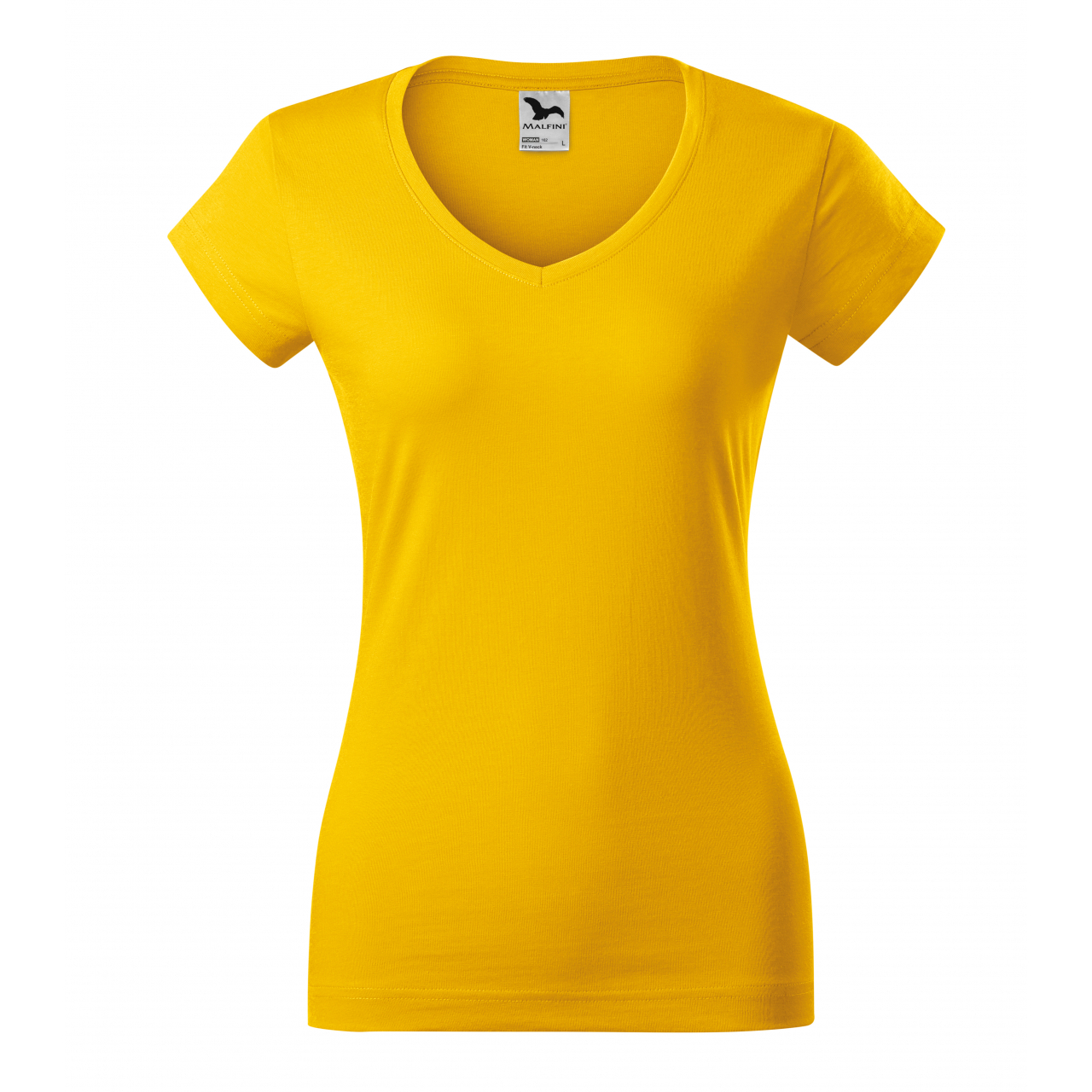 Triko dámské Malfini Fit V-Neck - žluté, XL