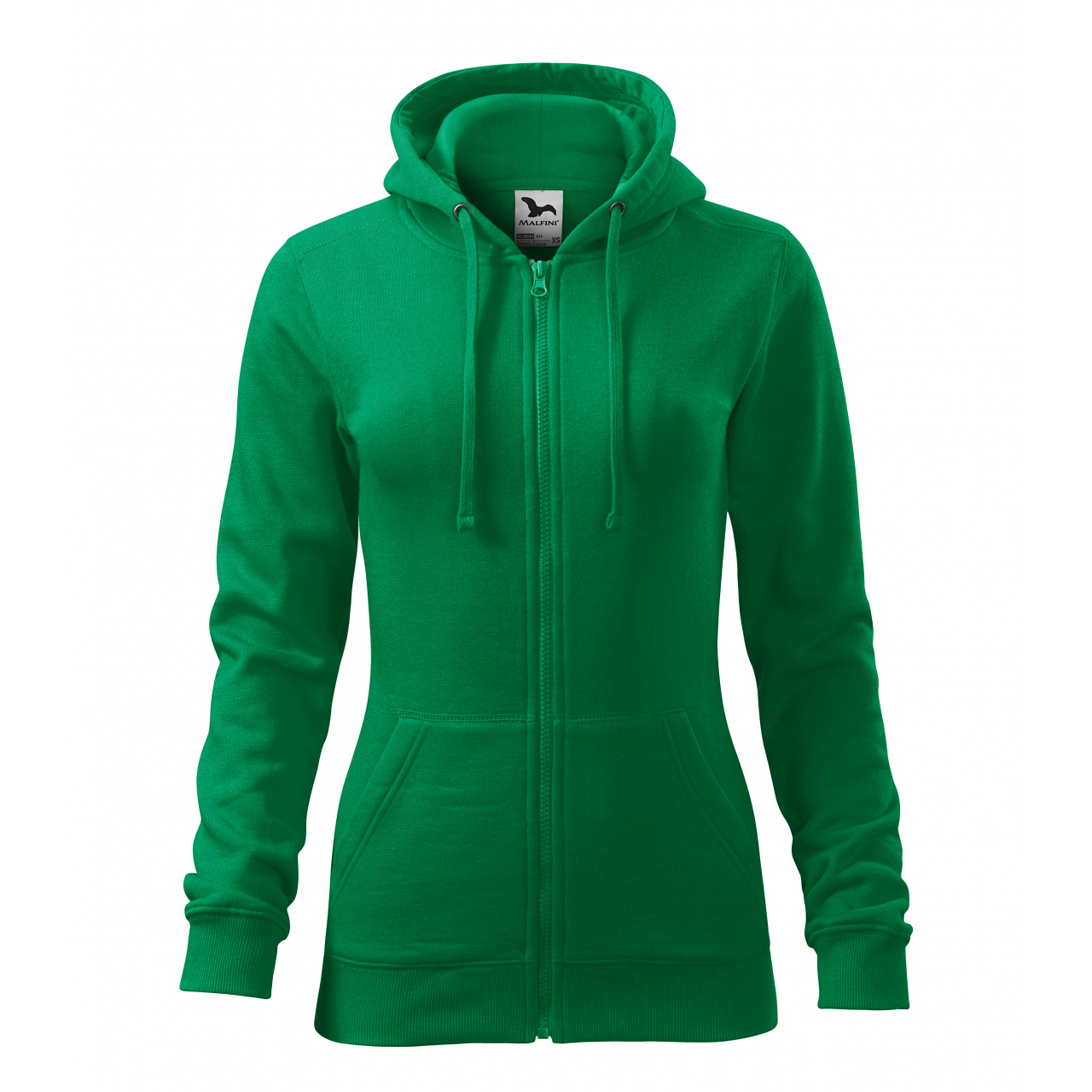 Mikina dámská Malfini Trendy Zipper - zelená, XL