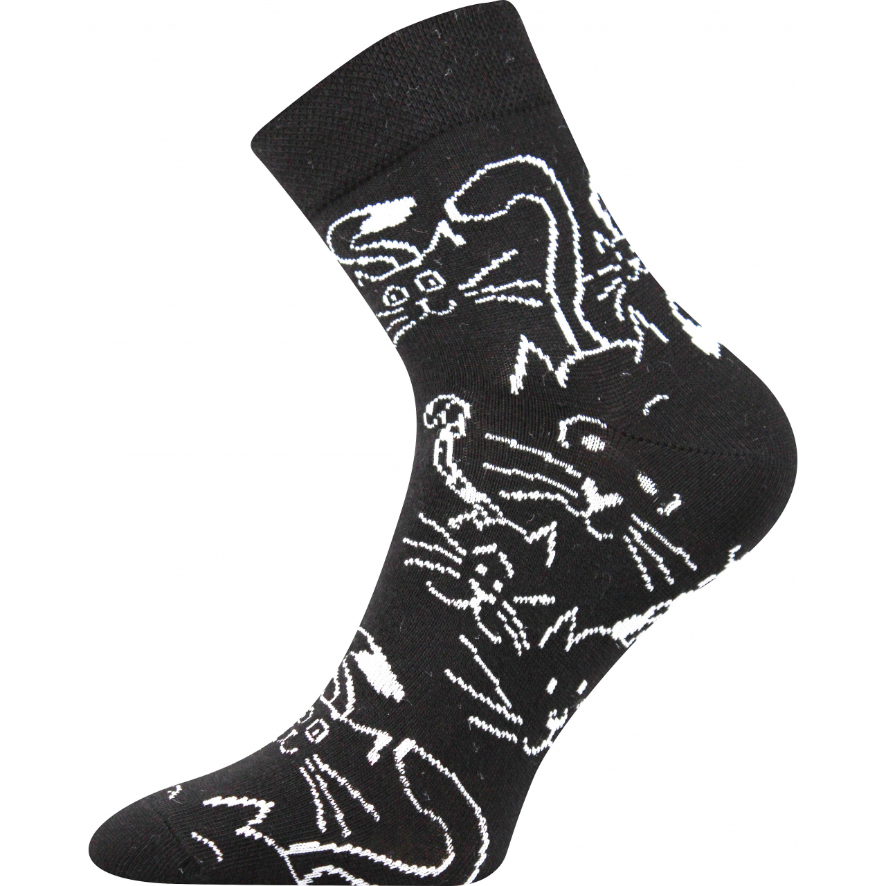 Ponožky dámské Boma Xantipa 31 Kočky - černé, 35-38