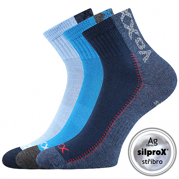 Ponožky dětské Boma Revoltik 3 páry (2x modré, 1x navy), 25-29