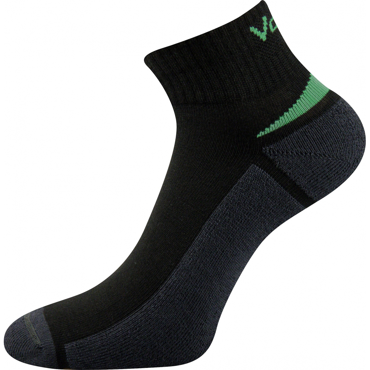 Ponožky snížené sportovní Voxx Aston silproX - černé-zelené, 43-46