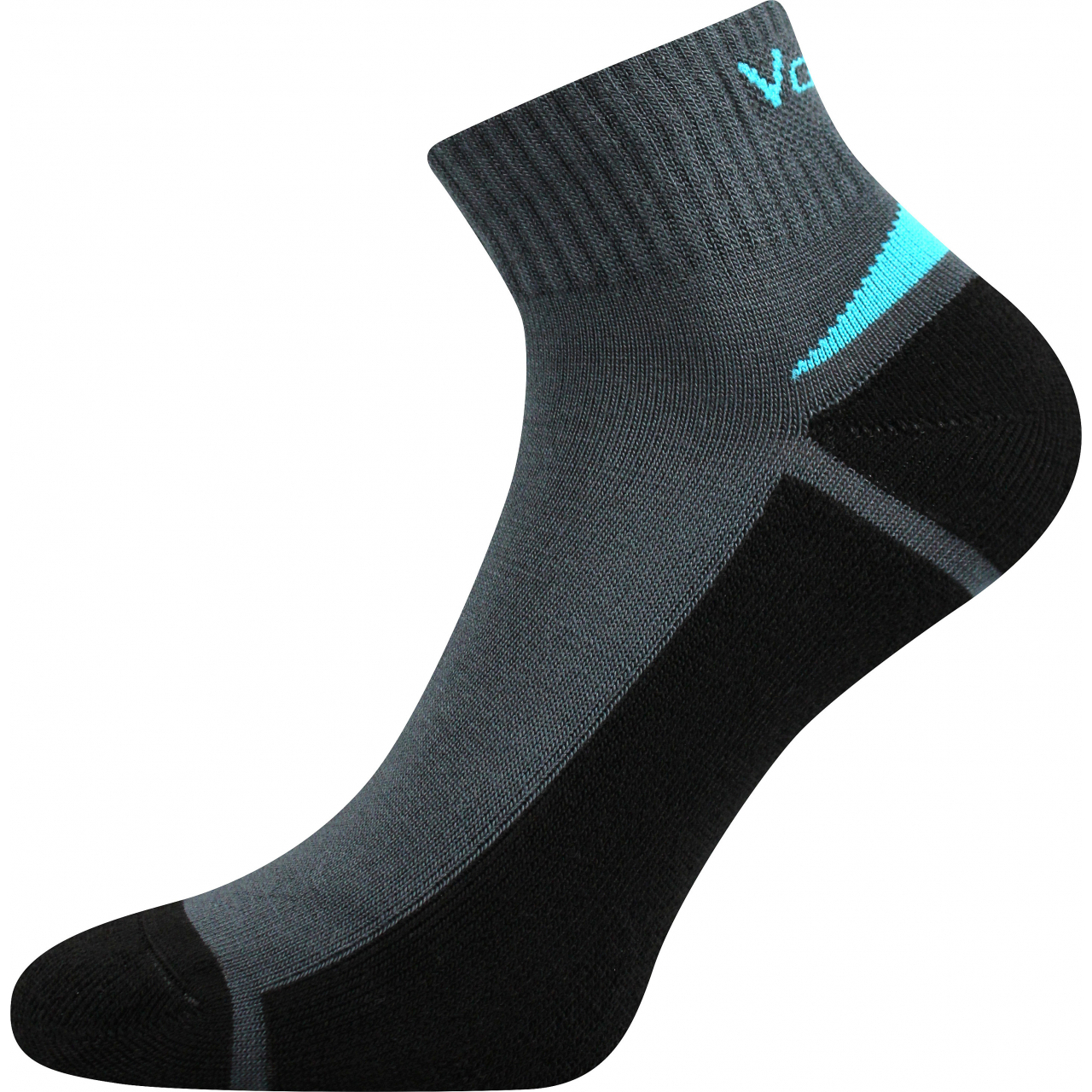 Ponožky snížené sportovní Voxx Aston silproX - tmavě šedé-černé, 39-42