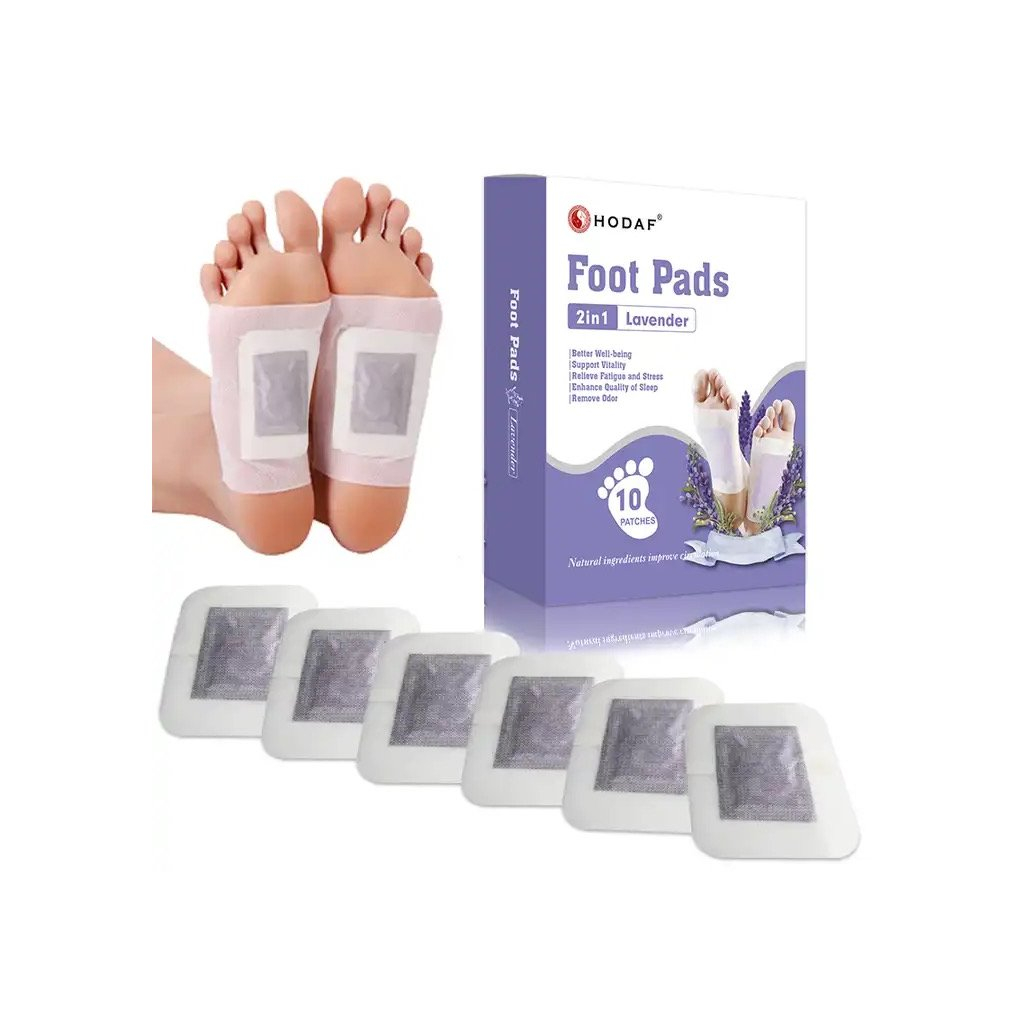 Náplast na nohy pro obnovení energie a vitality Lavender 10 ks - bílá
