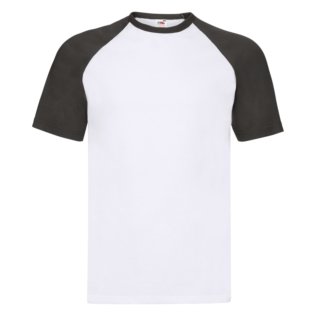 Pánské tričko Fruit of the Loom Baseball T - bílé-černé, XL