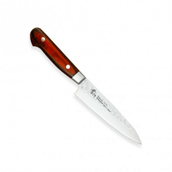 Nůž kuchyňský Sakai Aoki Hamono 33 Layers VG10 Petty 120 mm - stříbrný-hnědý