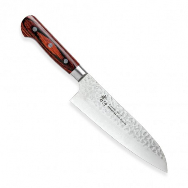 Nůž kuchyňský Sakai Aoki Hamono 33 Layers VG10 Petty 180 mm - stříbrný-hnědý