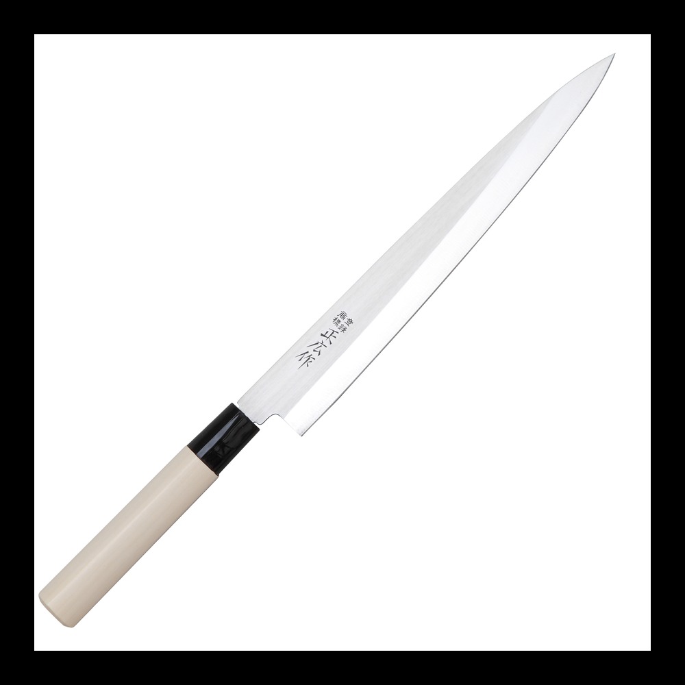 Nůž kuchyňský Masahiro MS-8 Yanagiba 210 mm - stříbrný-hnědý