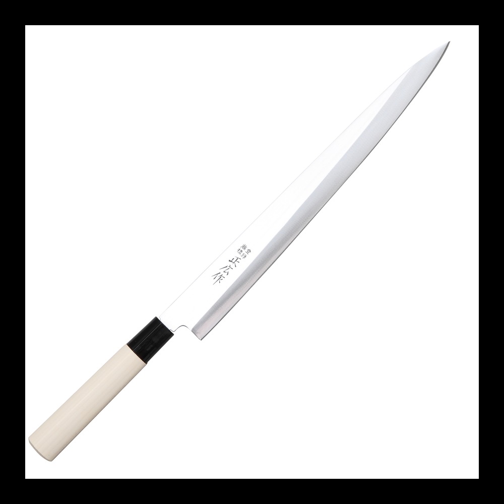 Nůž kuchyňský Masahiro MS-8 Yanagiba 270 mm - stříbrný-hnědý
