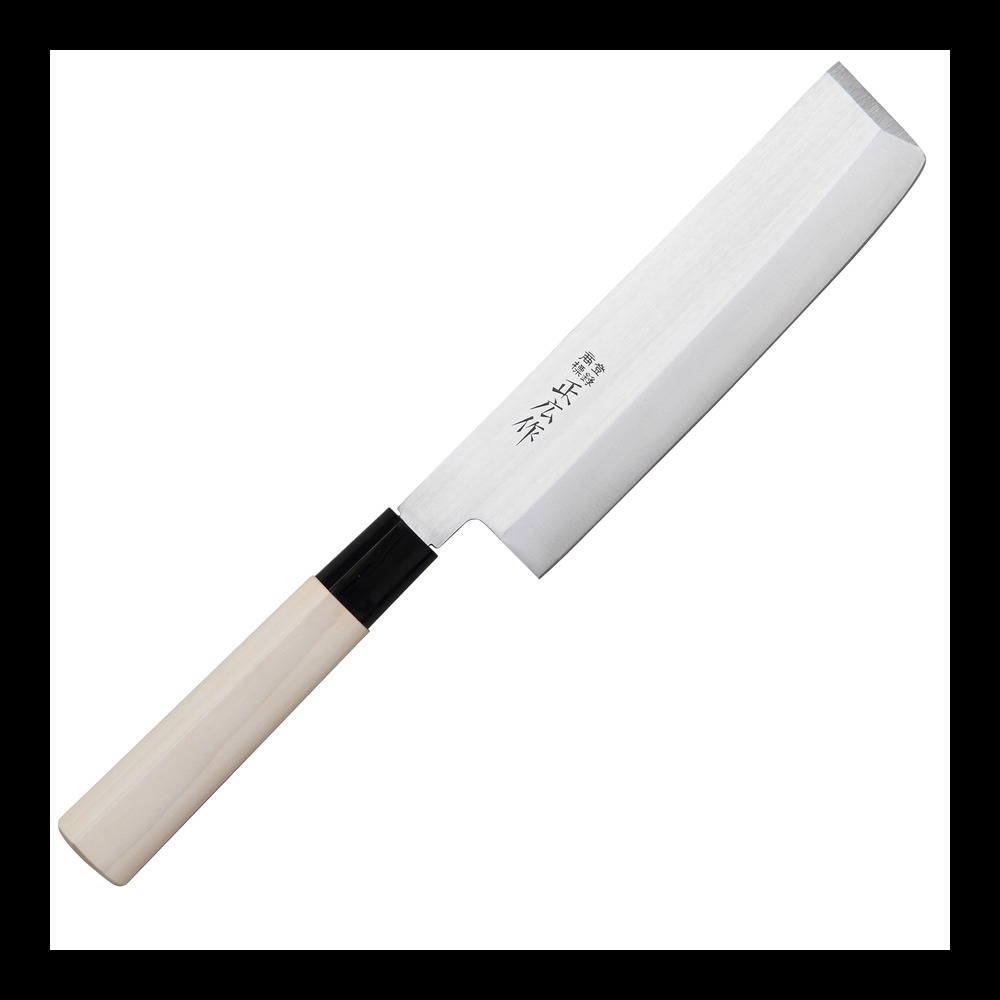 Nůž kuchyňský Masahiro MS-8 Usuba 180 mm - stříbrný-hnědý