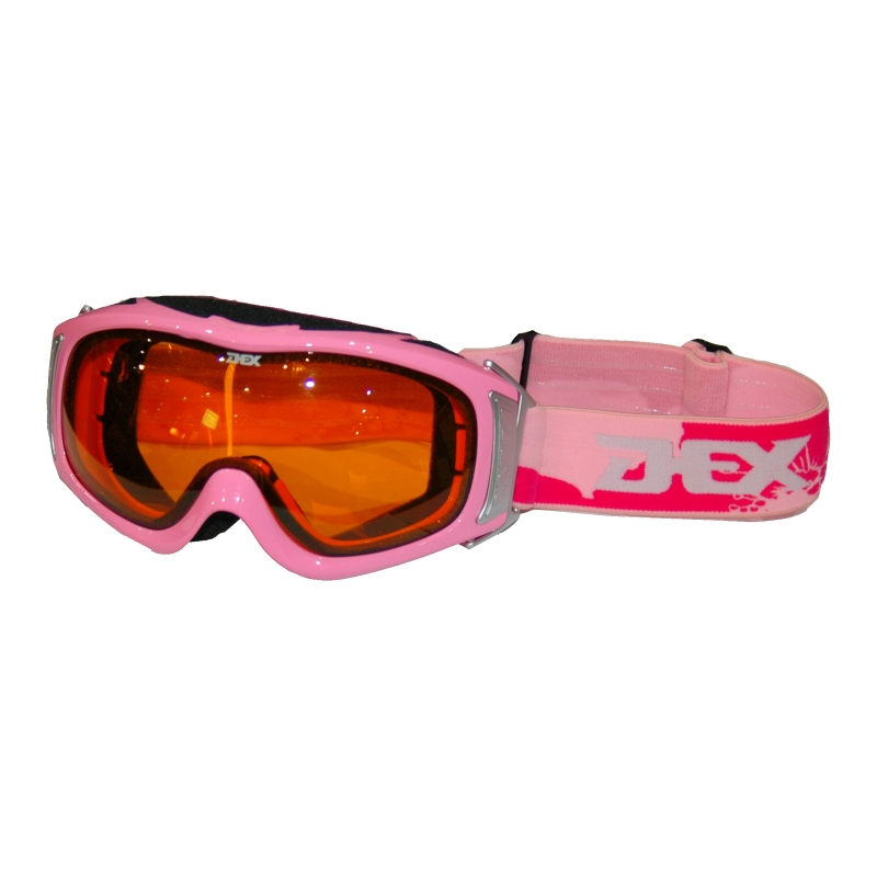 Brýle lyžařské DEX - růžové-oranžové