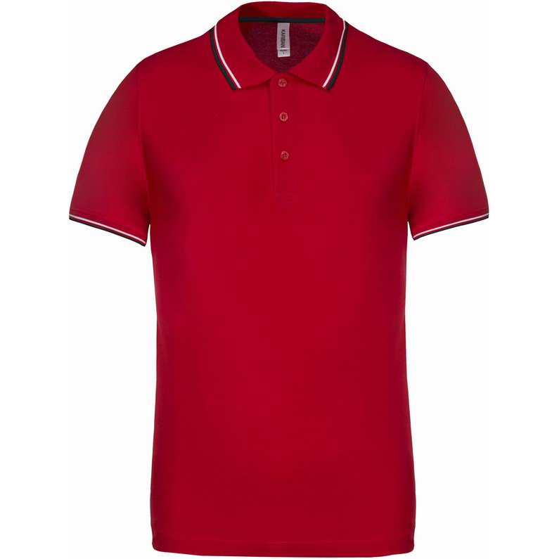 Pánská luxusní polokošile Kariban Sailing - červená, XL