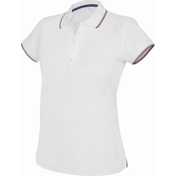 Polokošile dámská krátký rukáv Kariban Sailing - bílá, XL