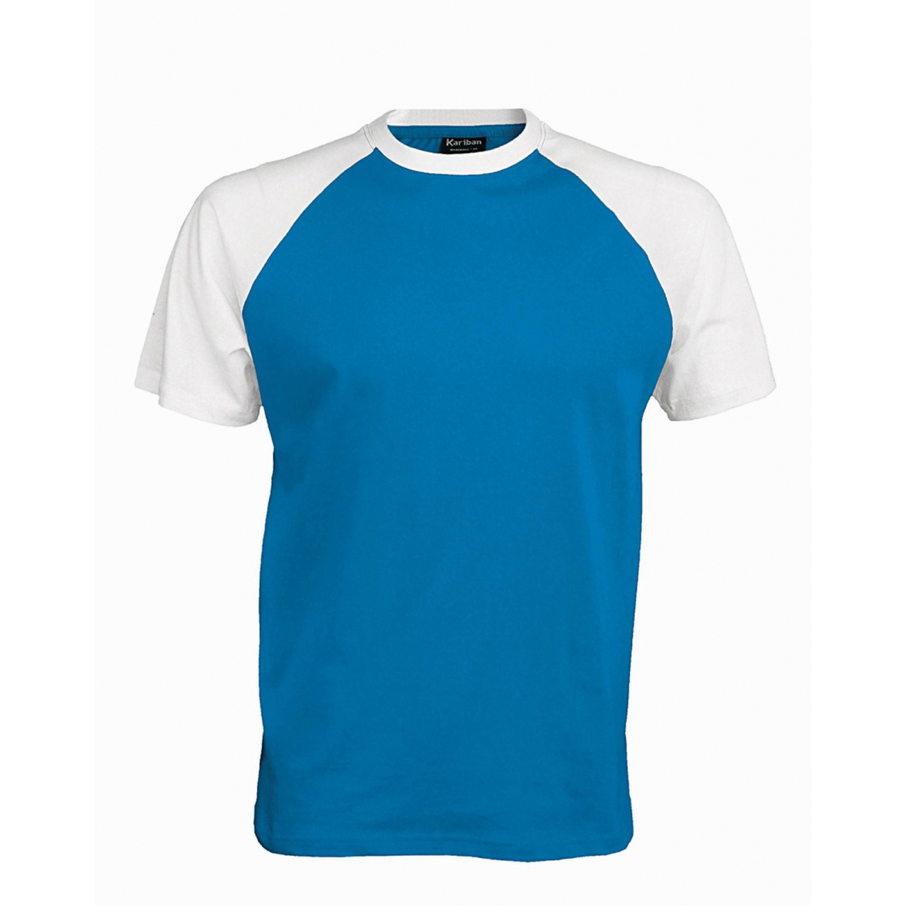 Pánské tričko Kariban BASE BALL - modré-bílé, XXL