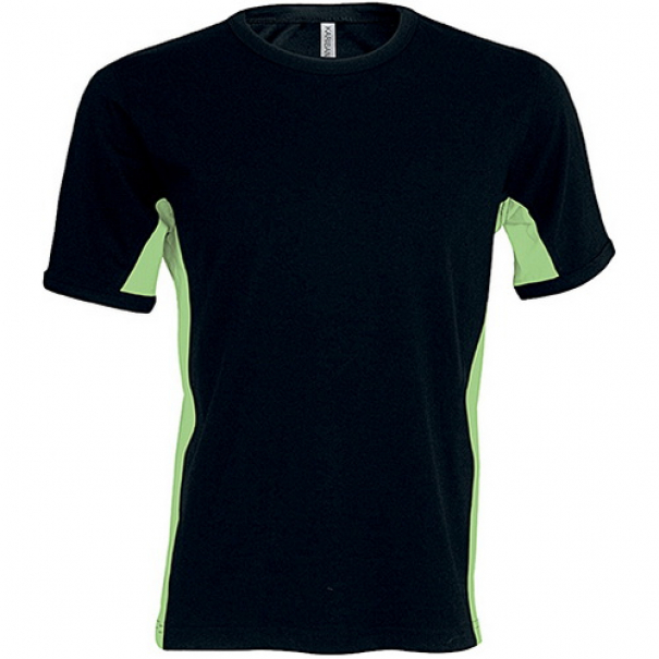 Pánské tričko Kariban Tiger - černé-zelené, XL