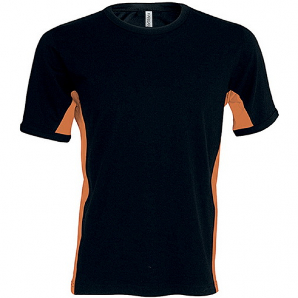 Pánské tričko Kariban Tiger - černé-oranžové, XXL