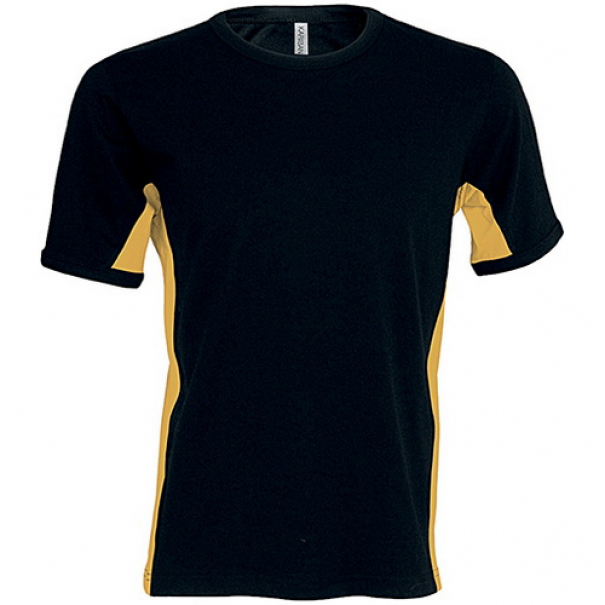 Pánské tričko Kariban Tiger - černé-žluté, XL