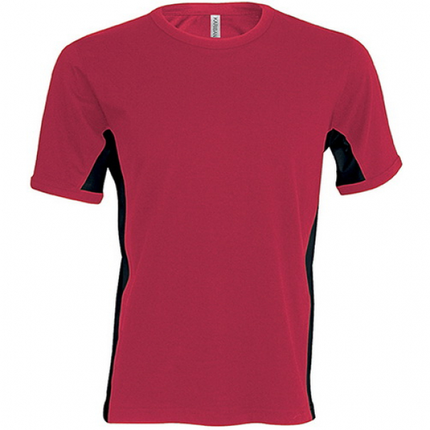 Pánské tričko Kariban Tiger - červené-černé, L