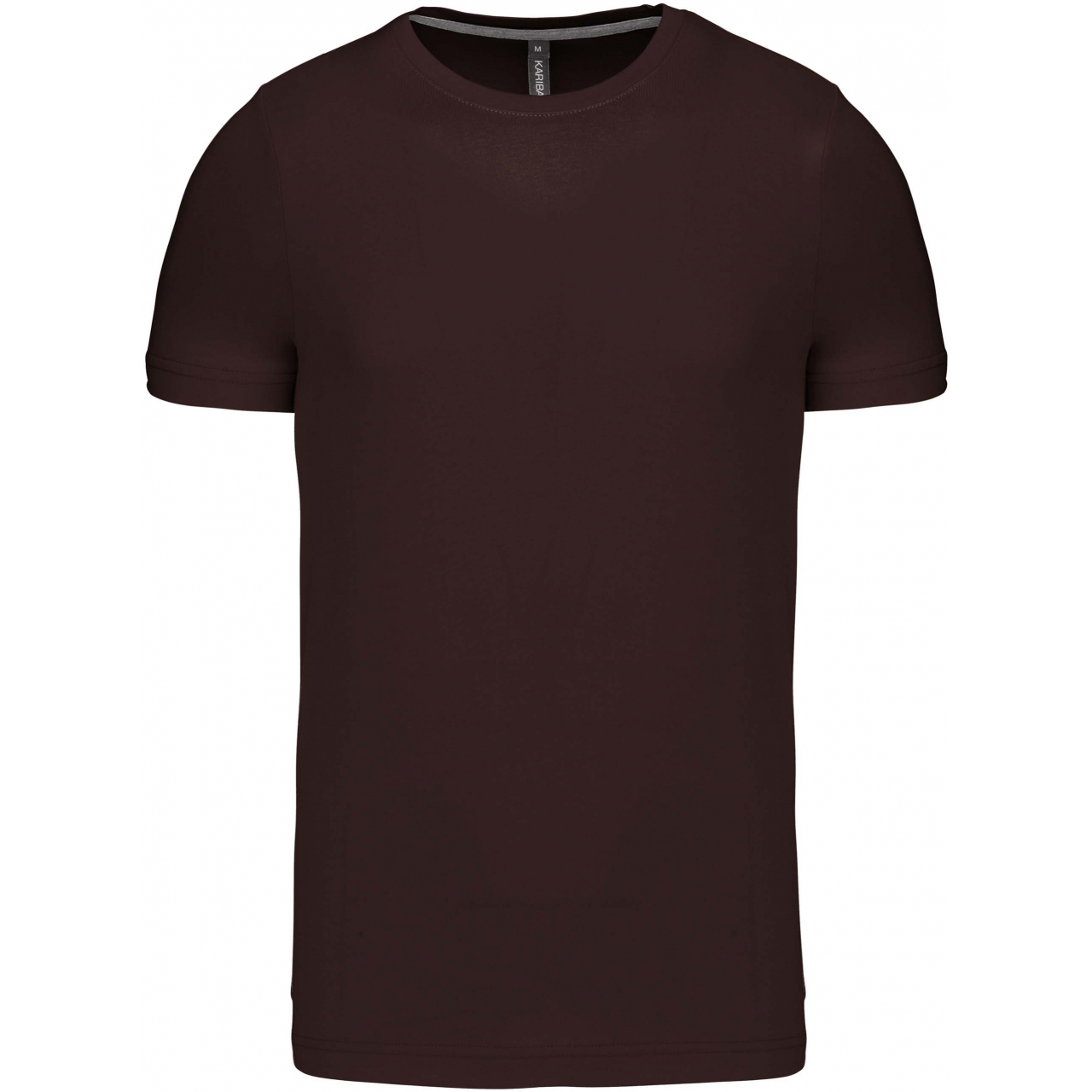 Pánské tričko Kariban krátký rukáv - hnědé, XL