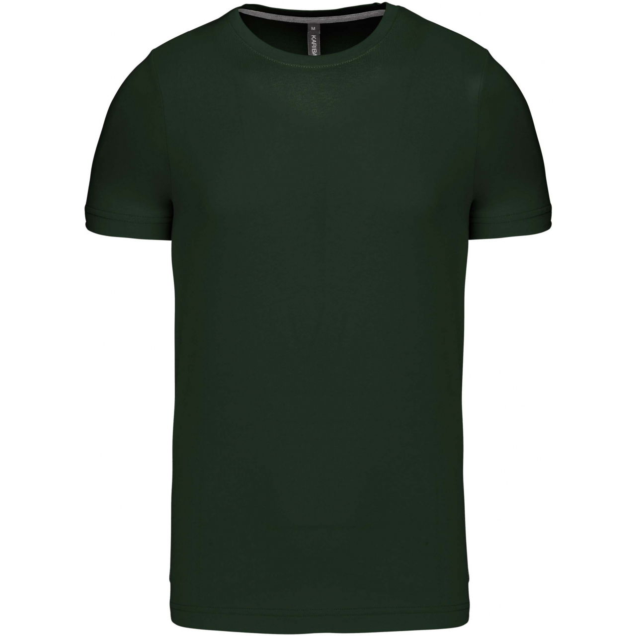 Pánské tričko Kariban krátký rukáv - tmavě zelené, L