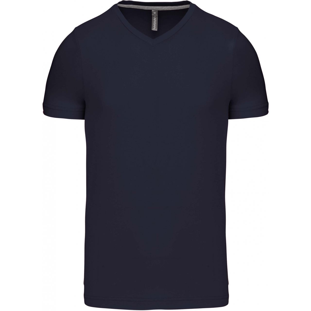 Pánské tričko Kariban krátký rukáv V-neck - navy, 3XL