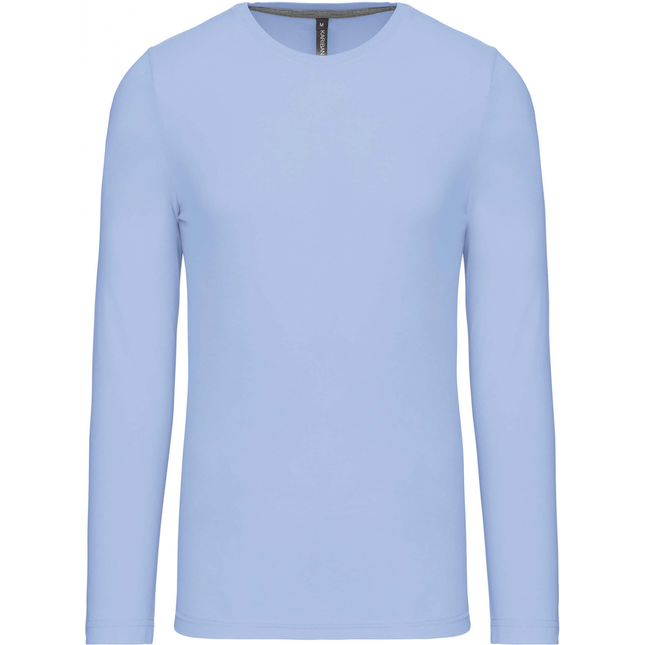 Pánské tričko Kariban dlouhý rukáv - světle modré, XL