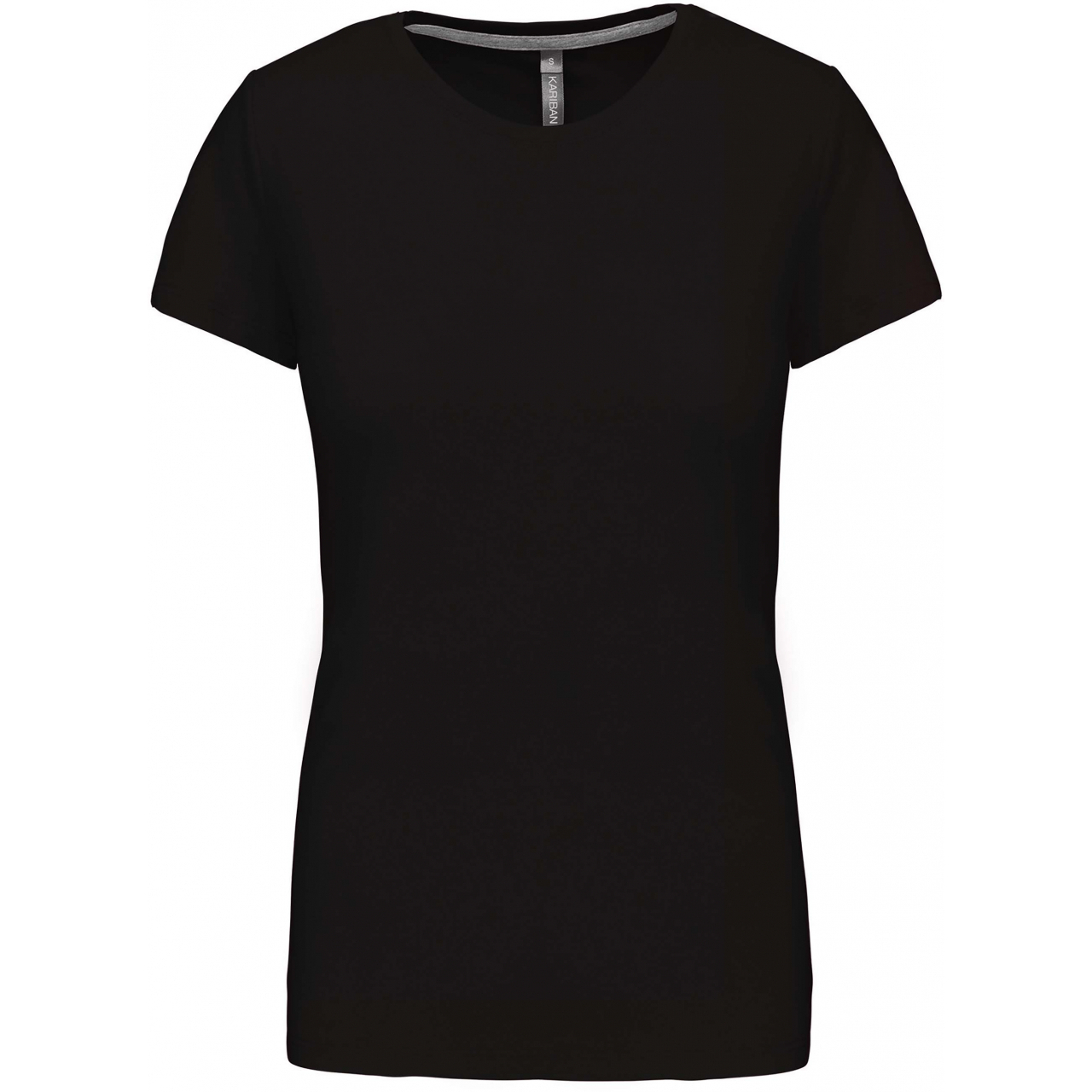 Dámské tričko Kariban s krátkým rukávem - černé, XL