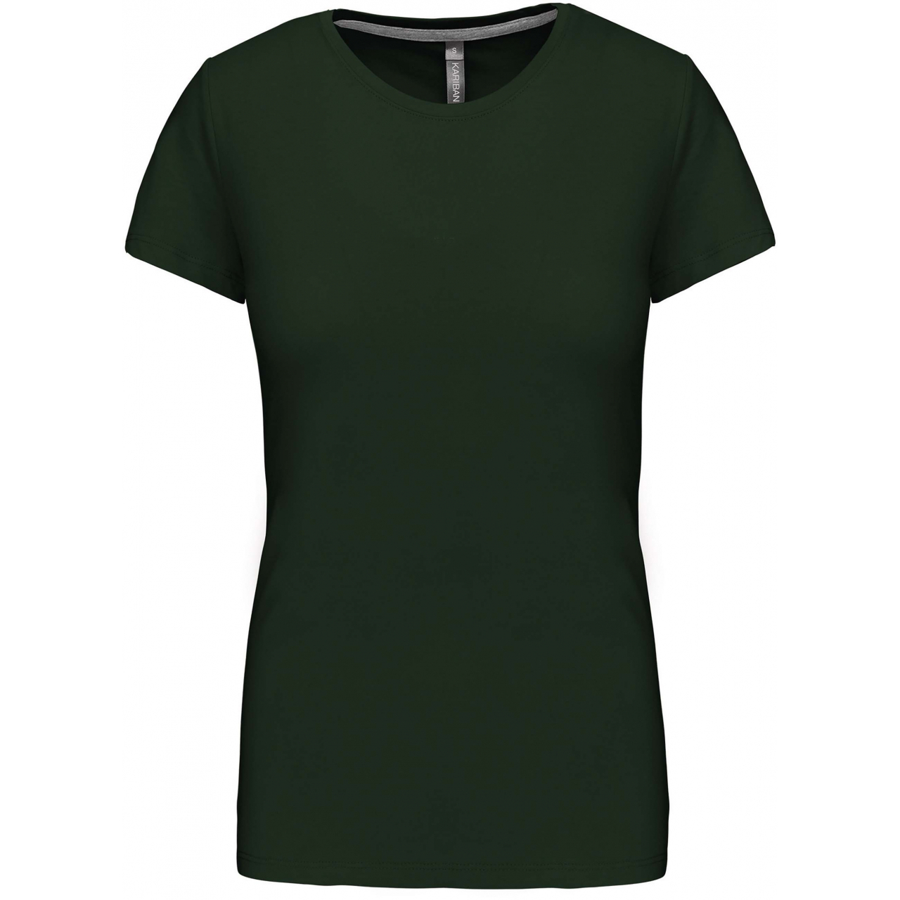 Dámské tričko Kariban s krátkým rukávem - tmavě zelené, 3XL