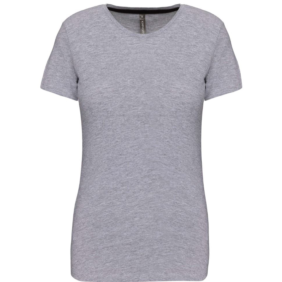 Dámské tričko Kariban s krátkým rukávem - šedé, XL