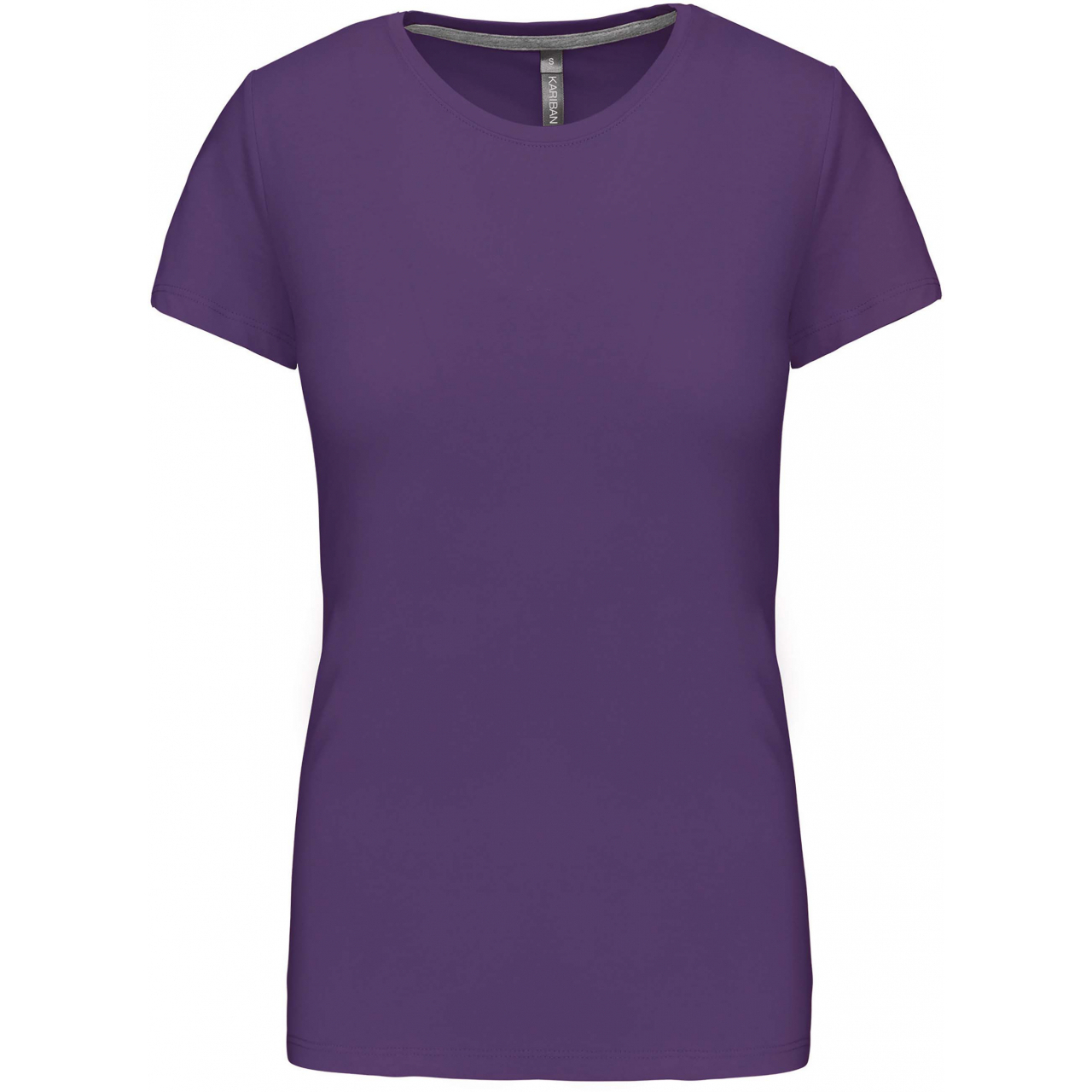 Dámské tričko Kariban s krátkým rukávem - fialové, XL