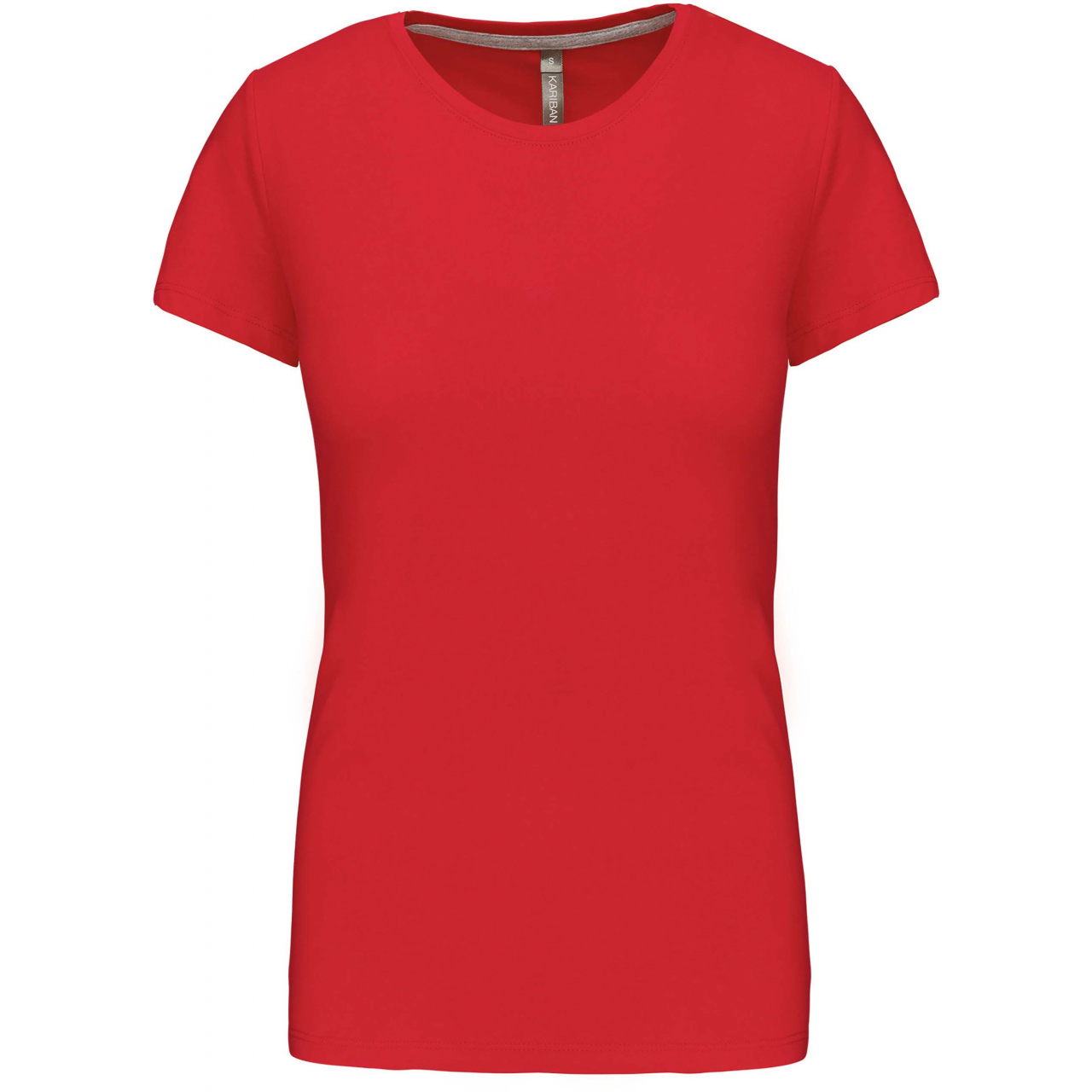 Dámské tričko Kariban s krátkým rukávem - červené, XL
