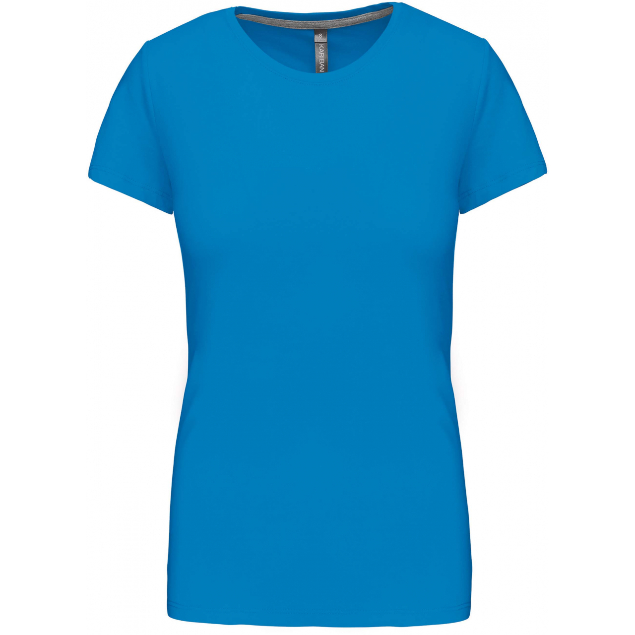 Dámské tričko Kariban s krátkým rukávem - středně modré, XL