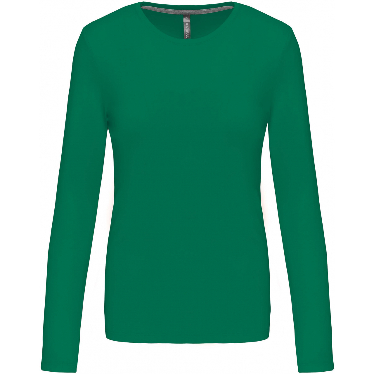 Dámské tričko Kariban dlouhý rukáv - zelené, 3XL