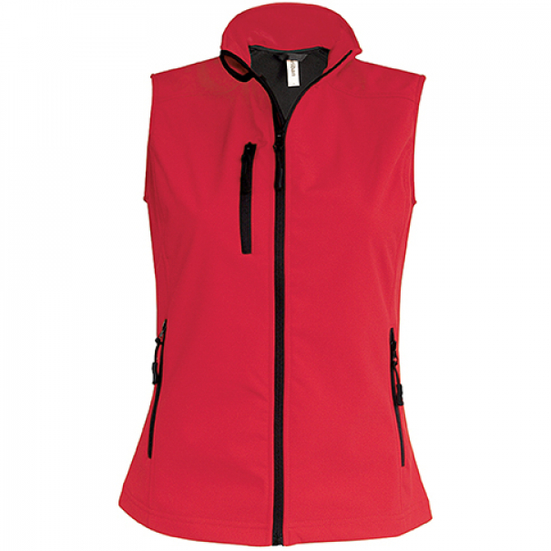 Dámská softshellová vesta Kariban - červená, XL