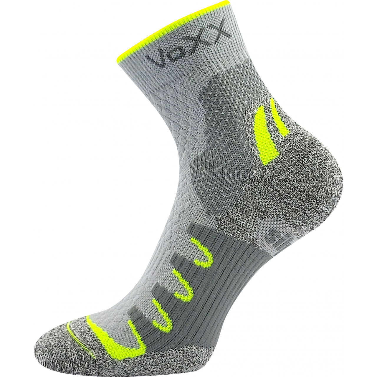 Ponožky snížené sportovní Voxx Synergy silproX - šedé-žluté, 43-46