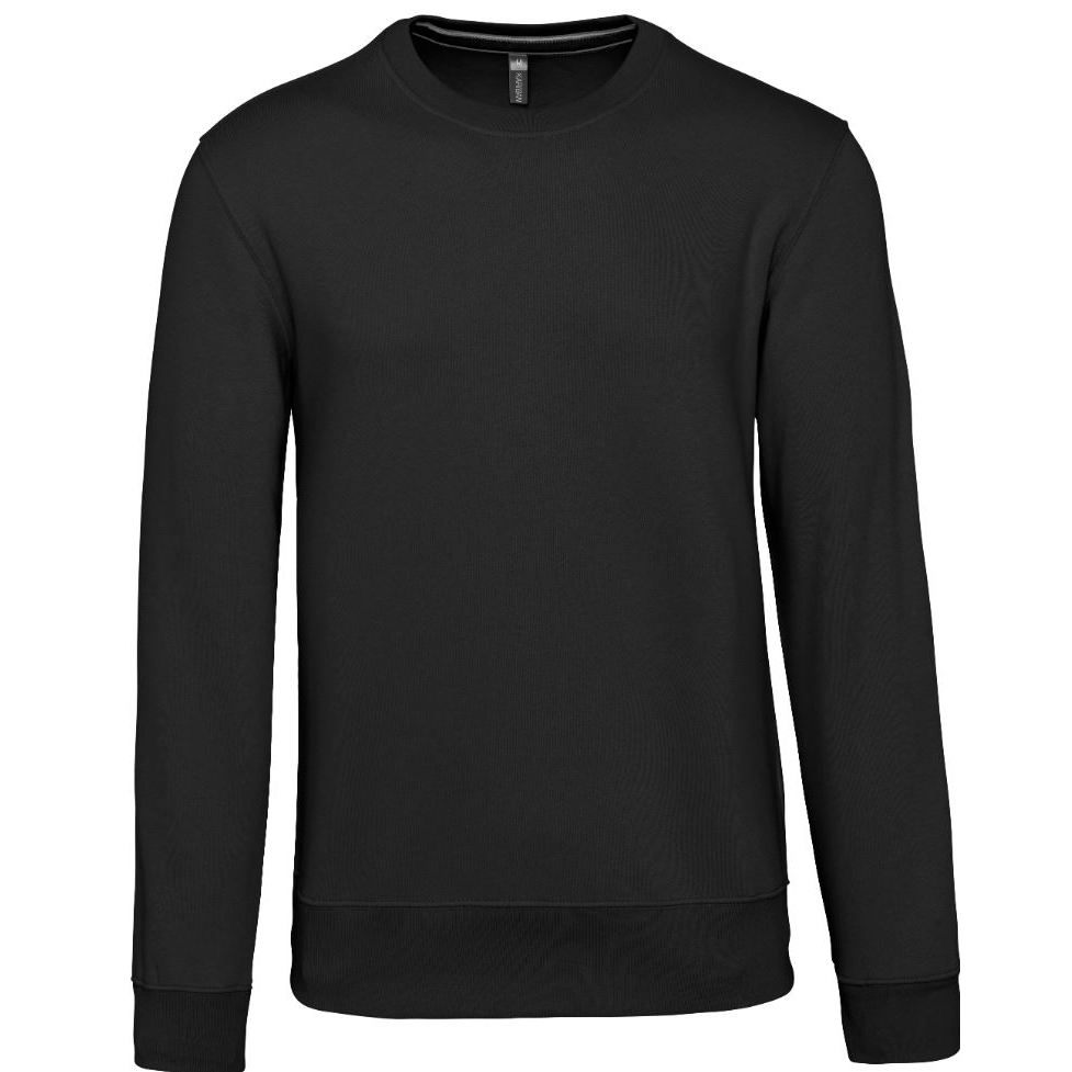 Mikina unisex Kariban Crew neck sweatshirt - černá, XL