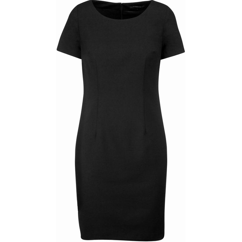 Dámské pouzdrové šaty Kariban s krátkým rukávem - černé, 40