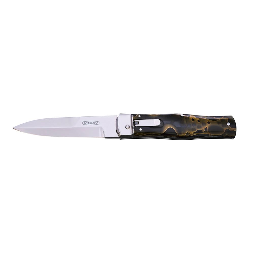 Nůž vyhazovací Mikov Predator 241-BRA-1/KP Raffir - zelený-stříbrný