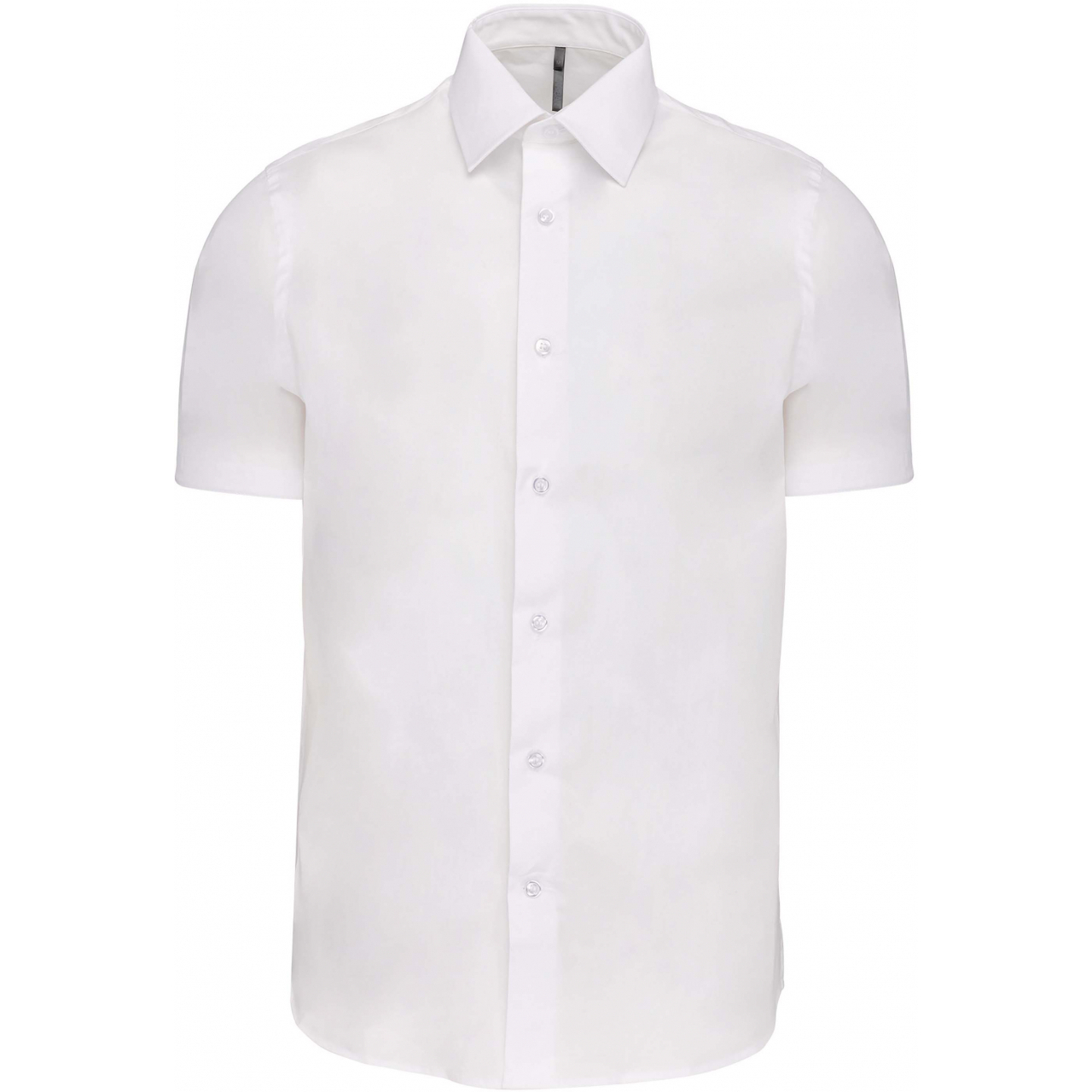 Pánská košile s krátkým rukávem Kariban strečová - bílá, XXL