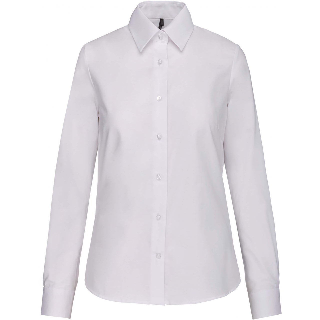 Košile dámská s dlouhým rukávem Kariban Oxford - bílá, XXL