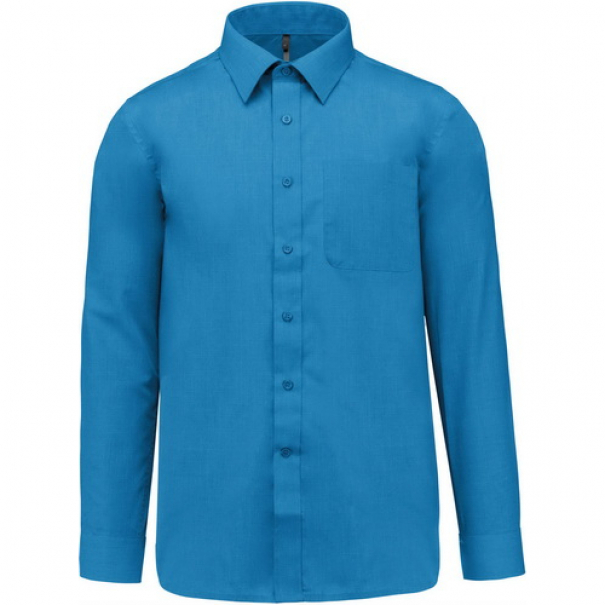 Pánská košile Kariban dlouhý rukáv JOFREY - středně modrá, XL