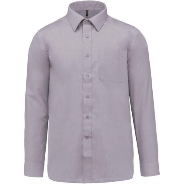 Pánská košile Kariban dlouhý rukáv JOFREY - šedá, XL