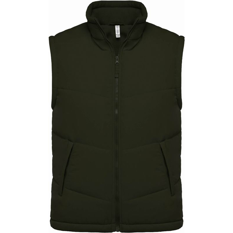 Pánská vesta Kariban Fleece Lined Bodywarmer - tmavě zelená, 3XL