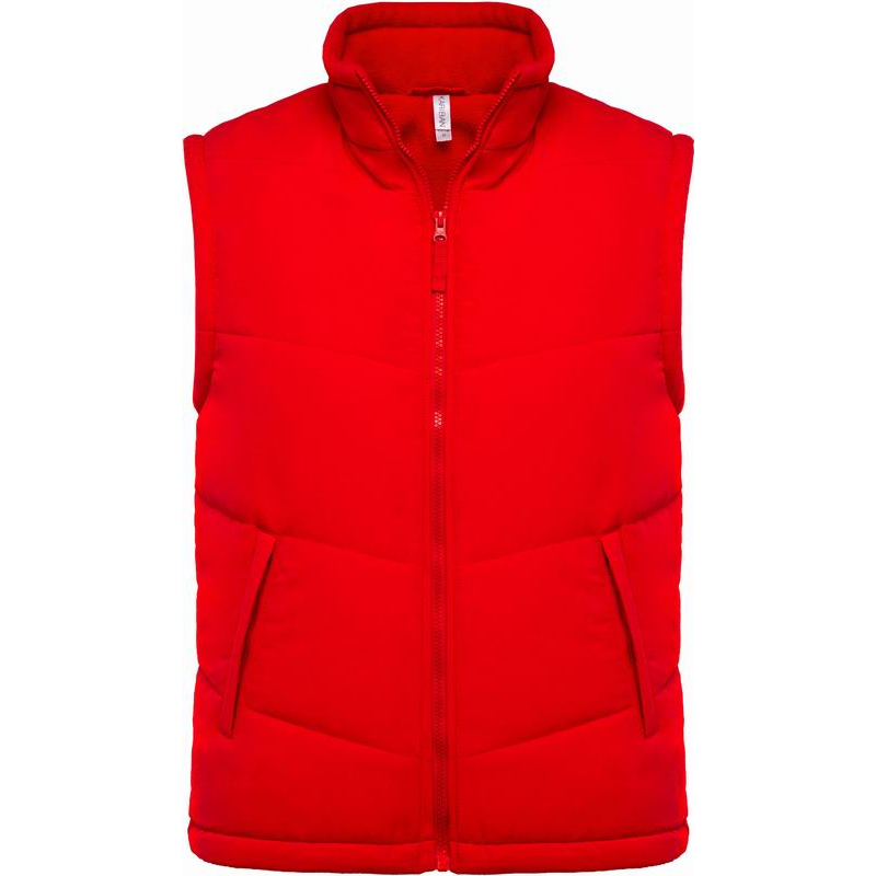 Pánská vesta Kariban Fleece Lined Bodywarmer - červená, 3XL
