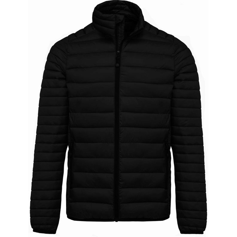 Pánská zimní bunda Kariban bez kapuce - černá, XL