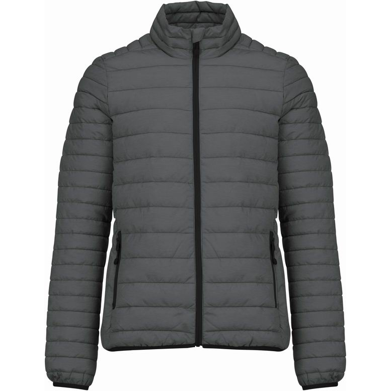 Pánská zimní bunda Kariban bez kapuce - tmavě šedá, XL