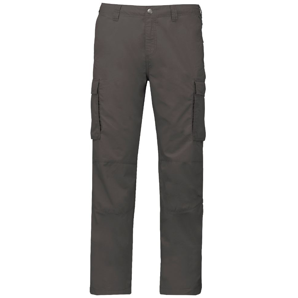 Pánské kalhoty Kariban letní kapsáčové - tmavě šedé, 40
