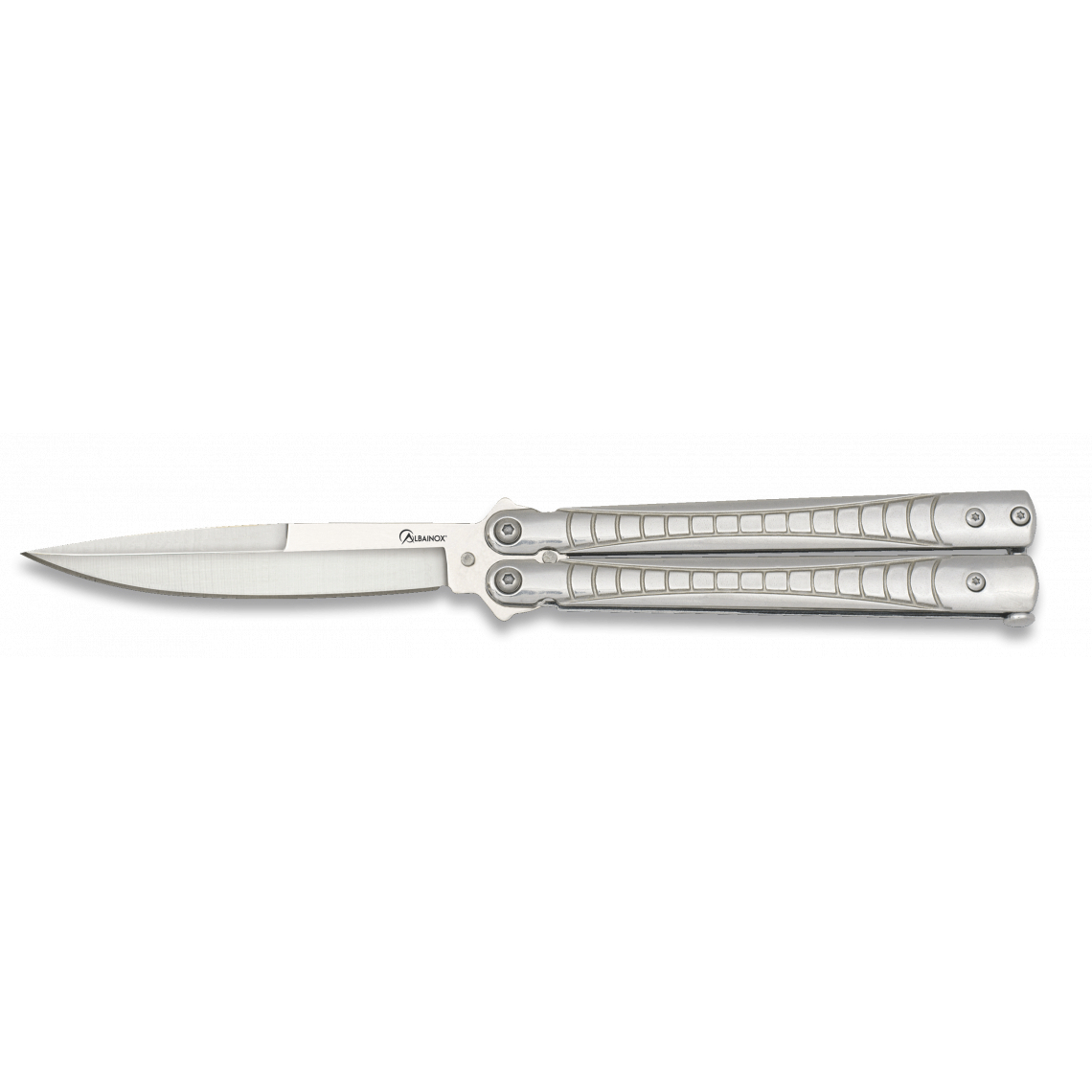 Nůž motýlek Albainox Balisong 10,3 - stříbrný (18+)