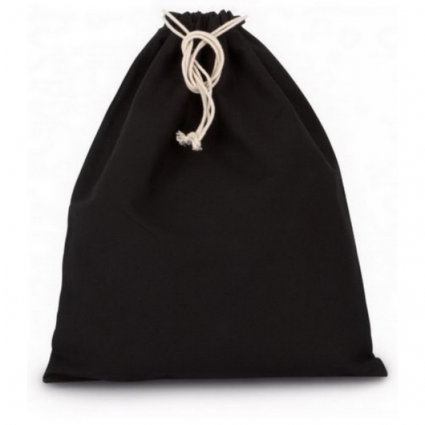 Bavlněná stahovací taška Kimood - černá, L